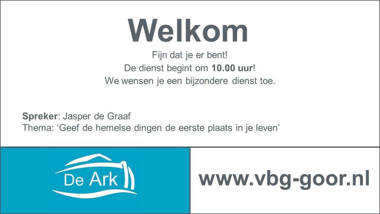 Overdenking 16-11-2025 - VBG de Ark Goor - Jasper de Graaf