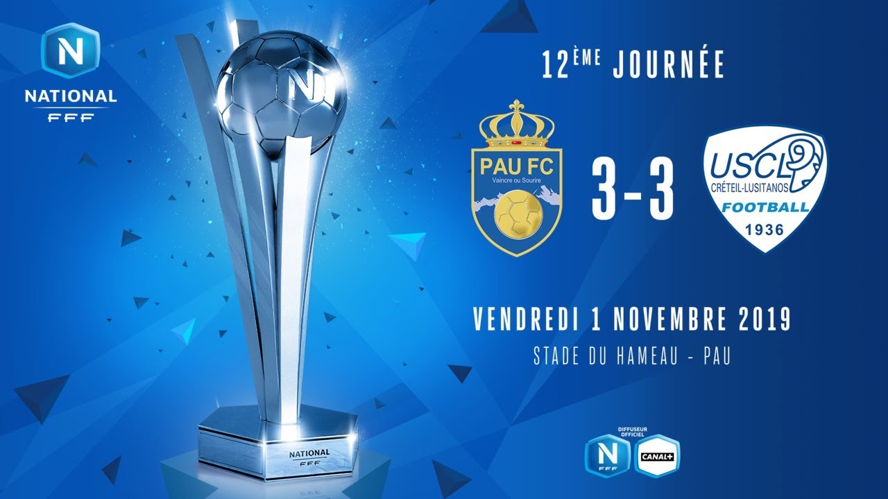J12 | Pau FC - US Créteil Lusitanos (3-3), le résumé | National 2019-2020