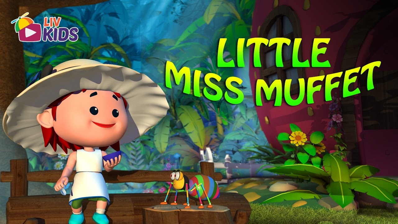 Little Miss Muffet with Lyrics | LIV Kids Nursery Rhymes and Songs | HD
