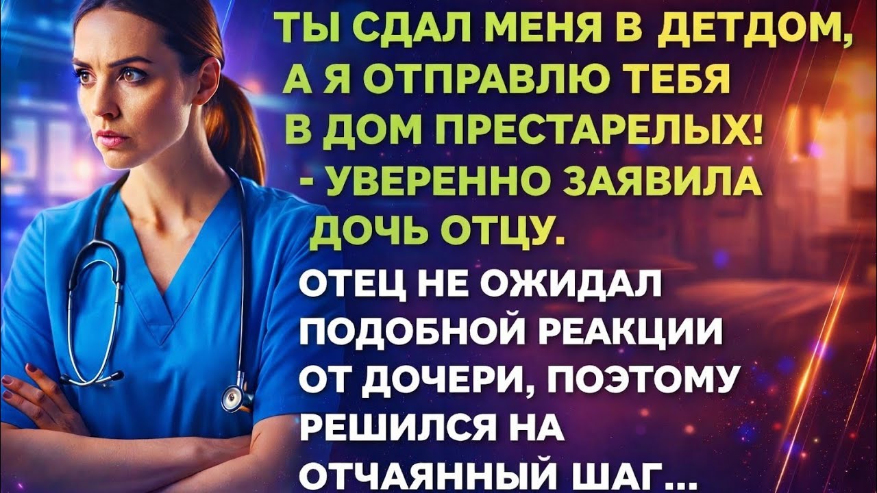 Ты сдал меня в детдом, а я отправлю тебя в дом престарелых! - уверенно заявила дочь отцу.