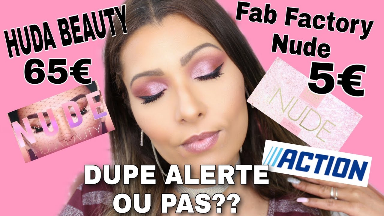 5€ Palette Nude Fab Factory《Action》VS New Nude Huda Beauty, ALERTE DUPE OU PAS ??