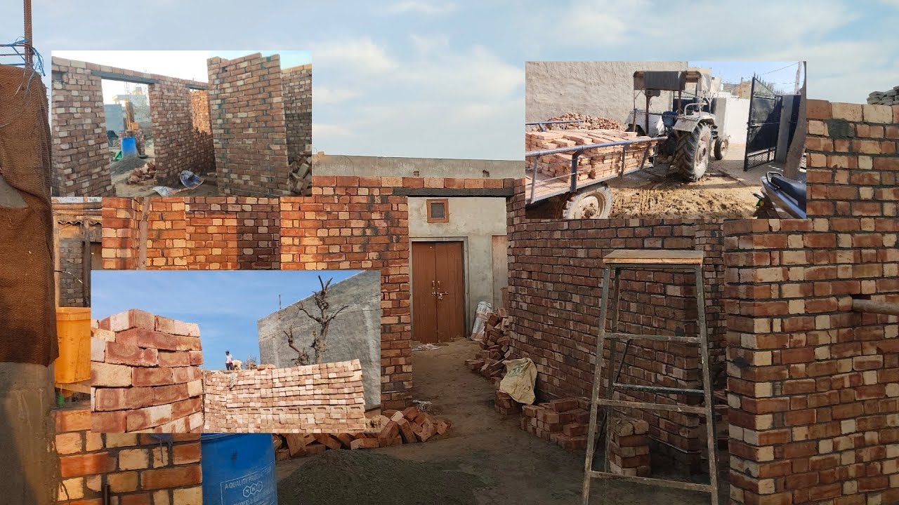 Ajj new house di Wall 🧱 da kam 80% complete hogya ha new house working 🏡 day 22 🏡🏡