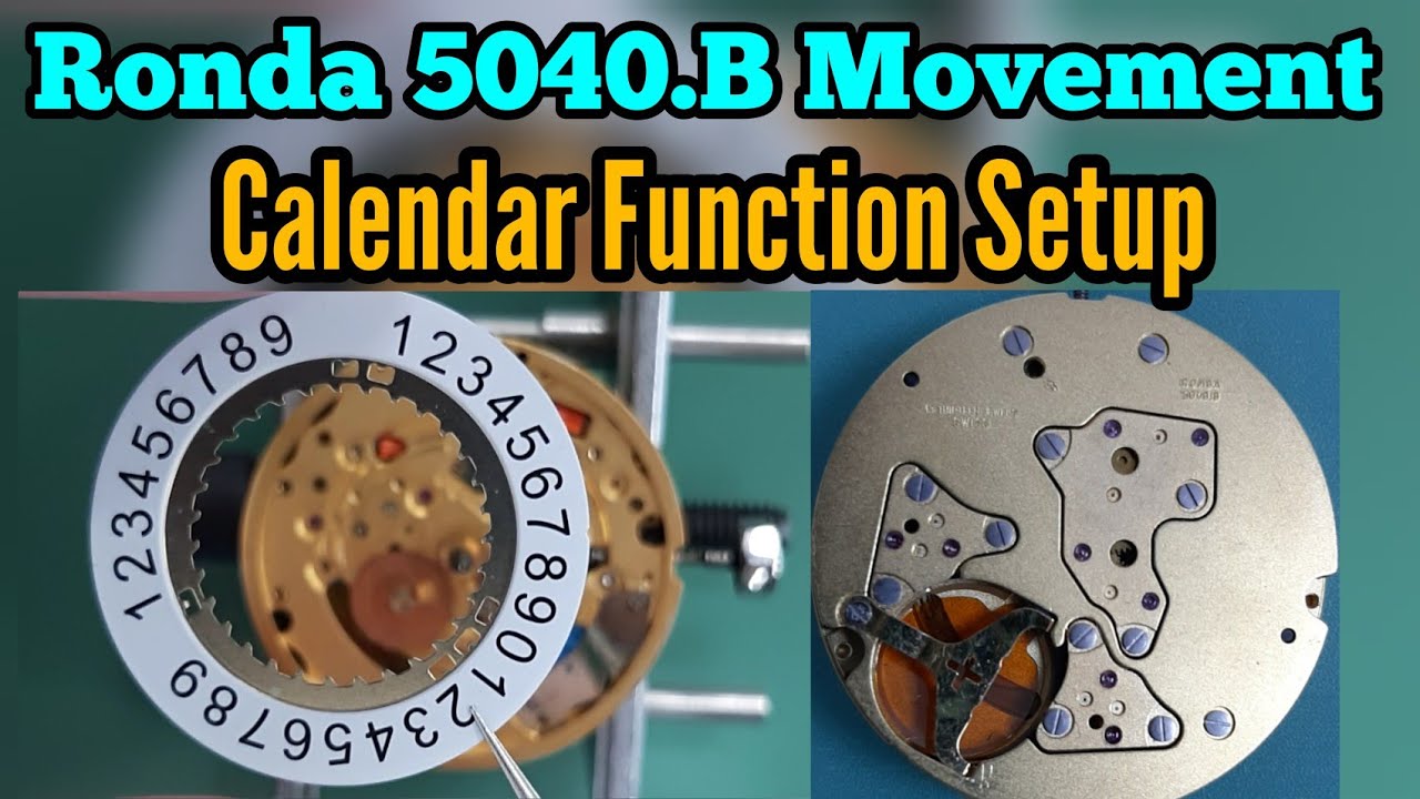 Ronda 5040.B Calendar Function Setup Tutorial | Watch Repair Channel | SolimBD