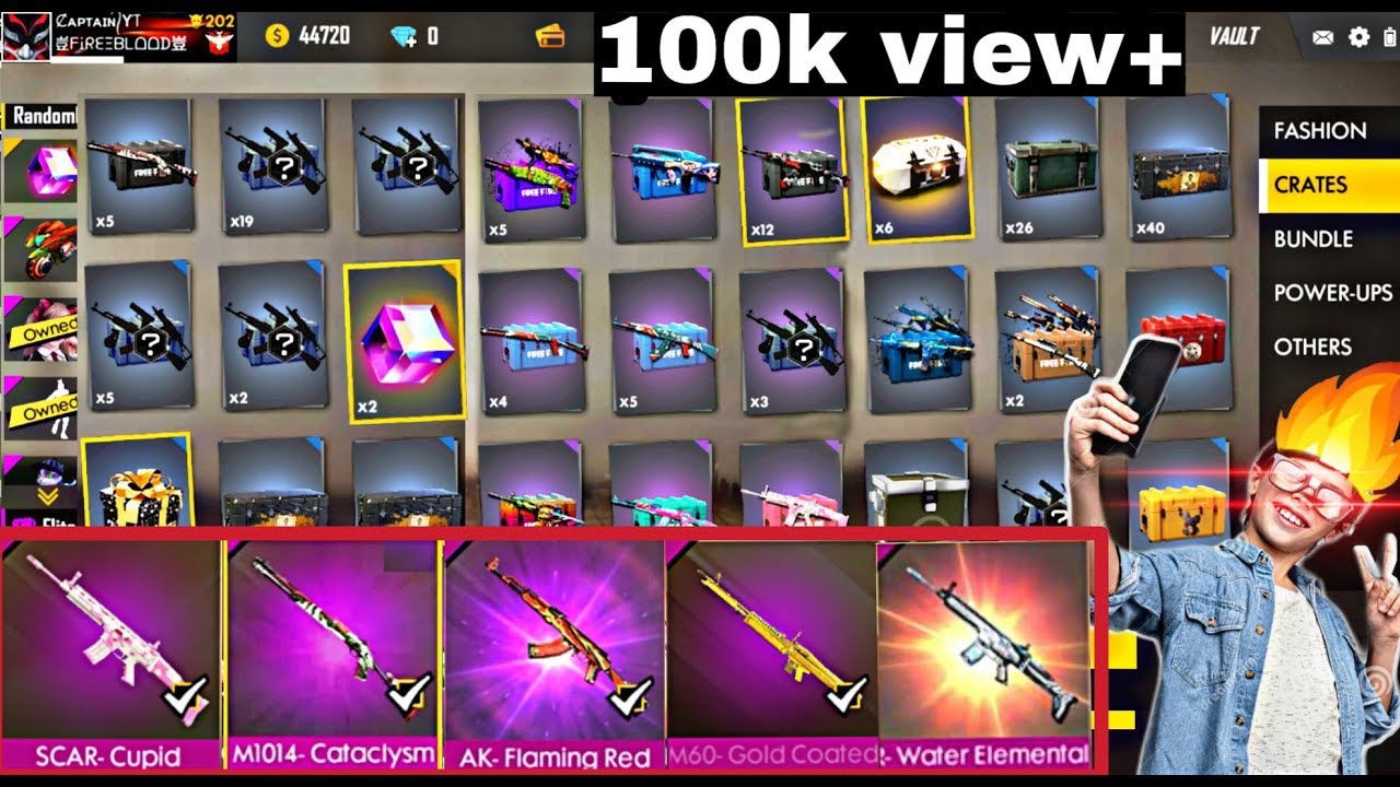 Free fire new and old creates opening. Independence day box opening