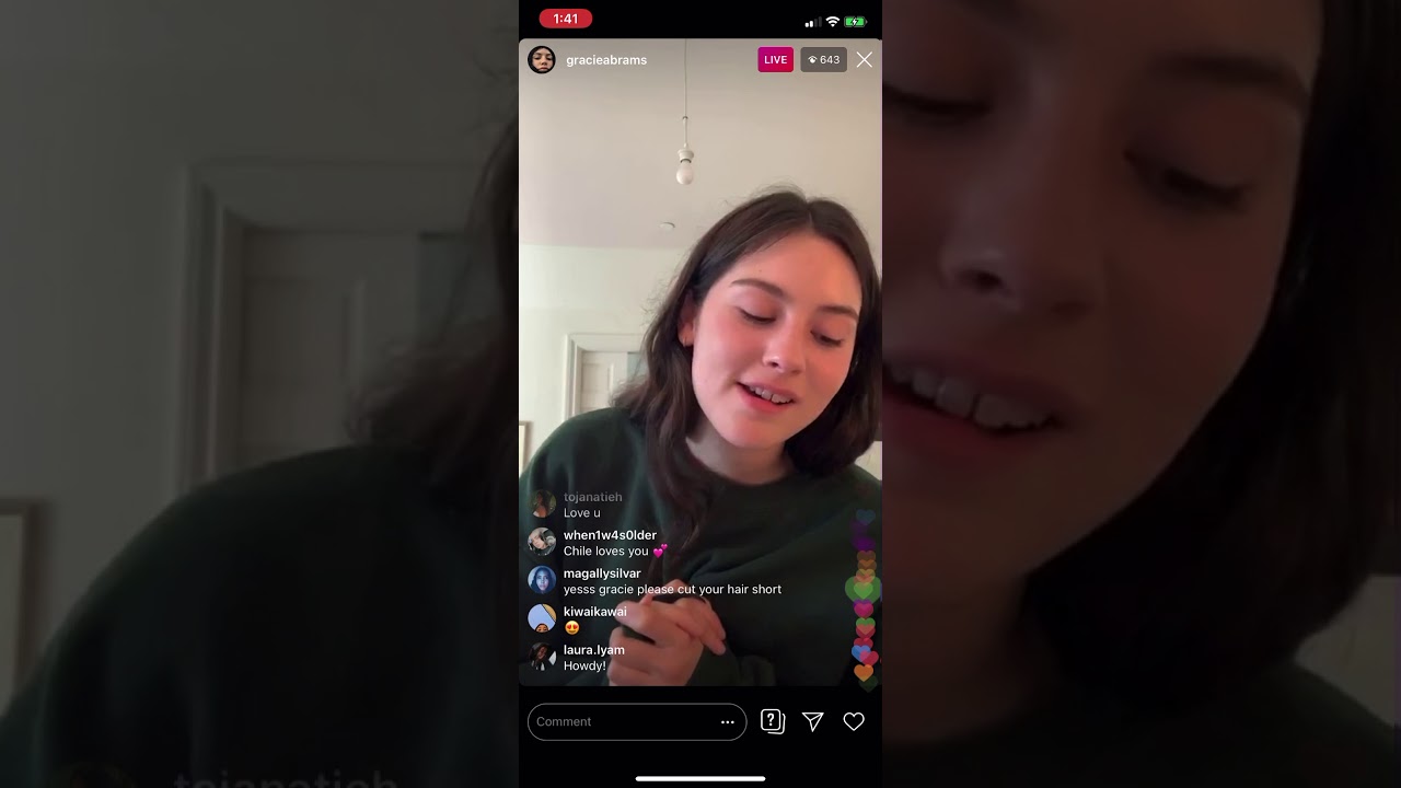 Gracie Abrams Instagram Live Part 2 - April 28, 2020