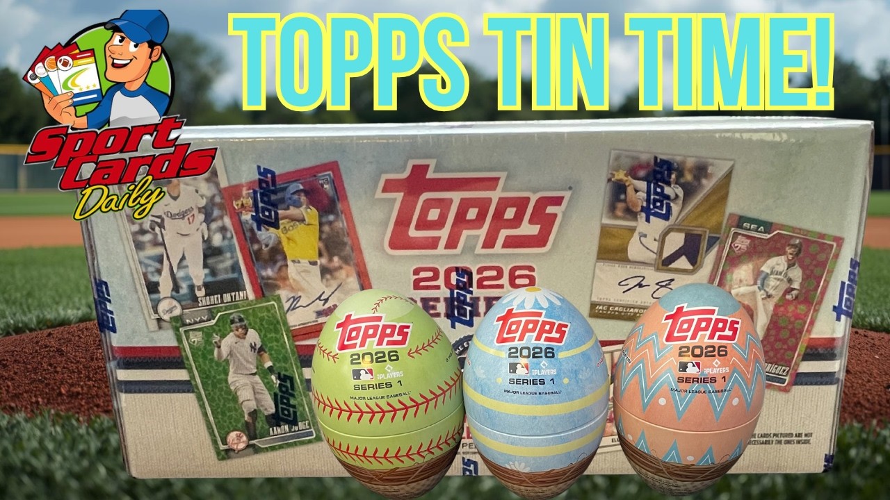 Набор коллекционных карточек Topps Series 1 2026 года в жестяных коробках — новички, параллельные...
