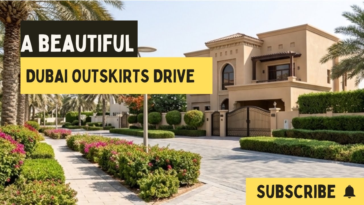 Relaxing Drive Through a Beautiful Inner Neighborhood in Dubai