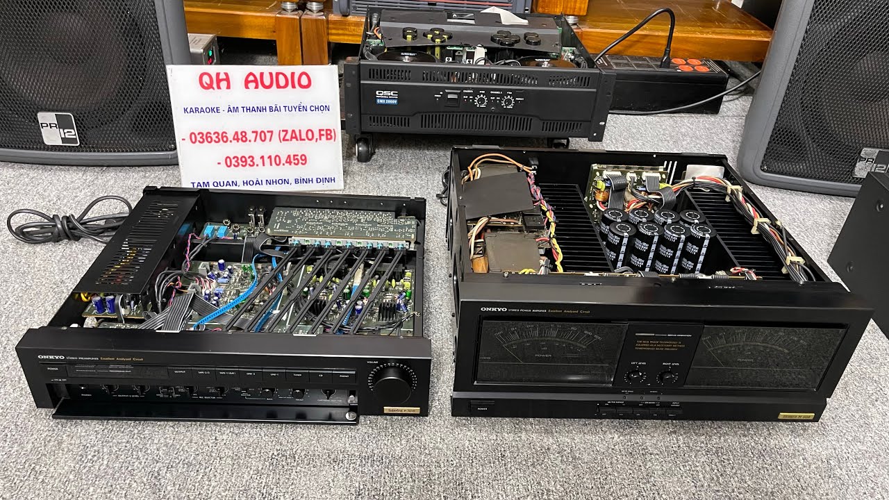 Chi tiết bộ sp pre/power Onkyo p308/ M508 đầu tiên đẹp từ trong ra ngoài 😍☎️0363648707