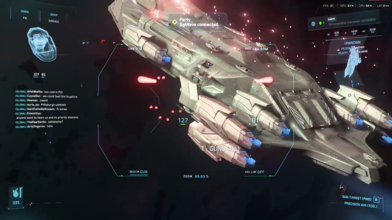 Batalha Épica entre 2 naves capitais , Star Citizen  !