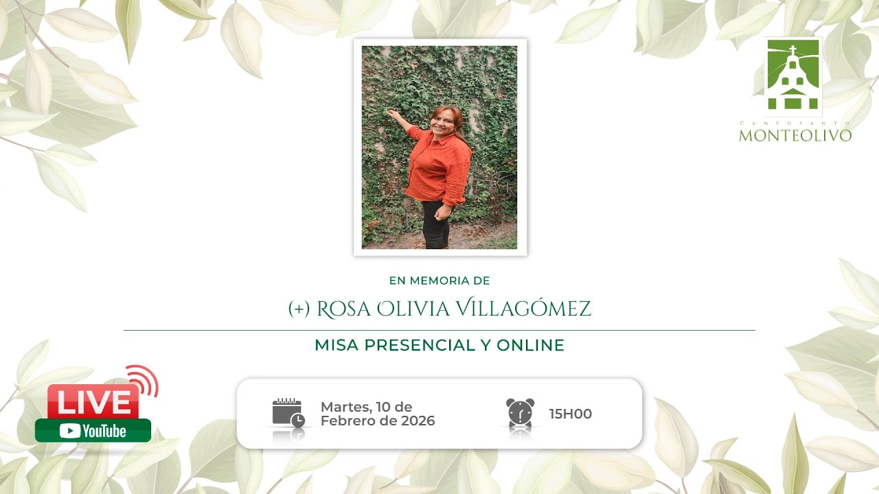Misa presencial y online en memoria de Rosa Olivia Villagómez