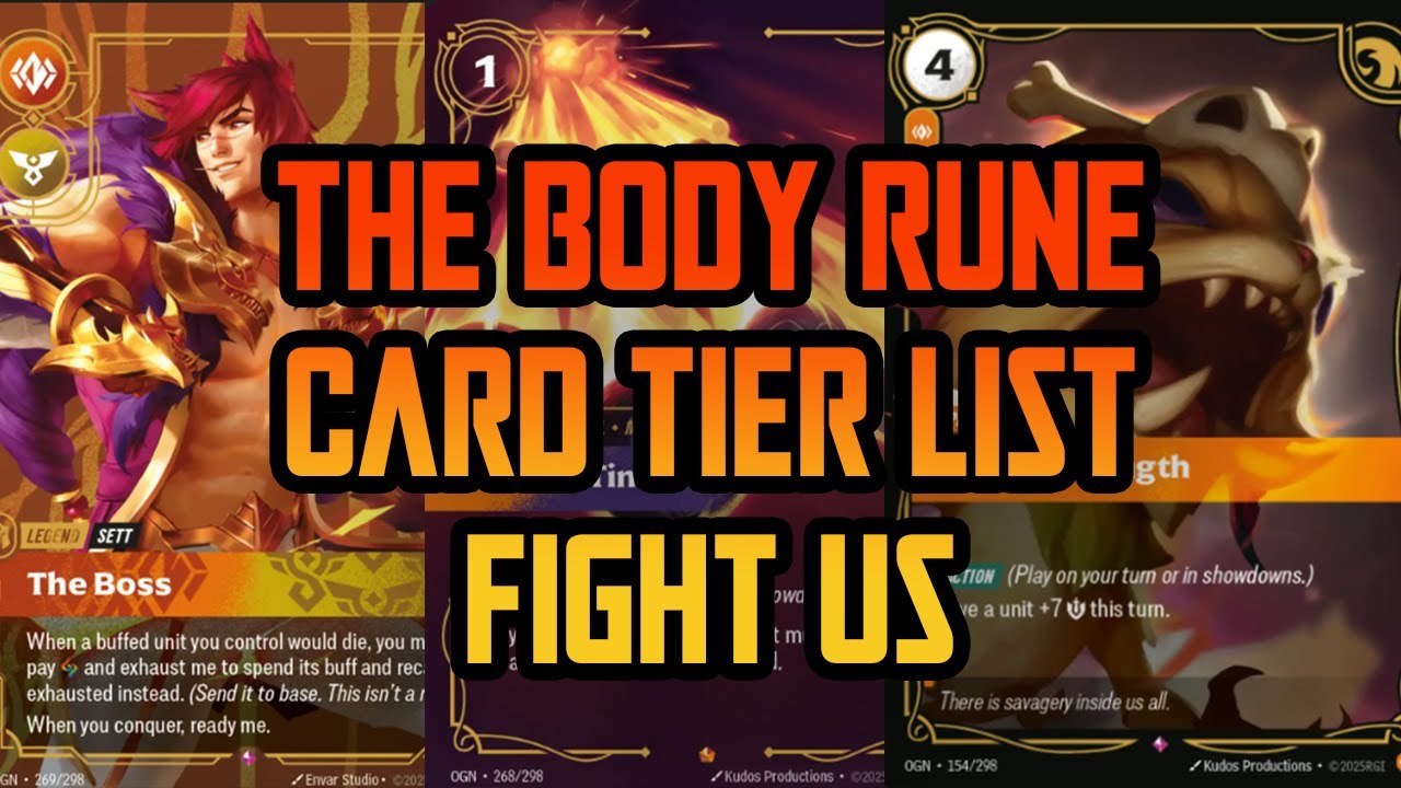 Body Rune Tier List! Best & Worst Cards Ranked | Riftbound TCG