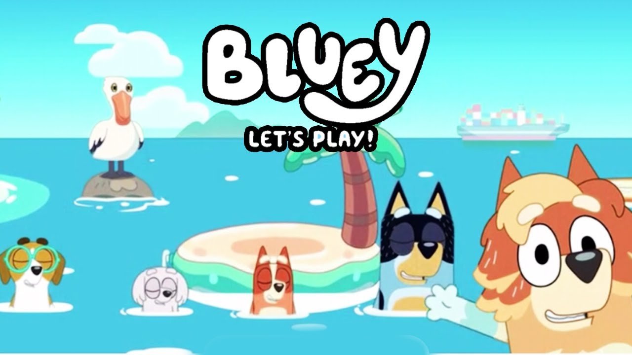 Bluey: Let's Play!  - ⭐NEW EPISODES BEACH New Character Uncle Rad⭐
