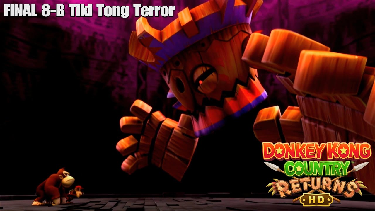 Donkey Kong Country Returns HD: Final Boss Tiki Tong Terror Level 8-B & Ending Credits - Switch