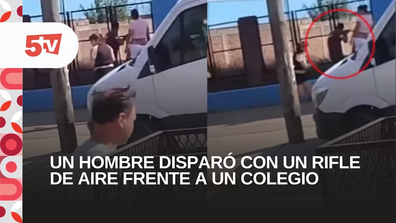 PABLO LUGANO, PERIODISTA DE BS.AS - UN HOMBRE DISPARÓ CON UN RIFLE DE AIRE FRENTE A UN COLEGIO