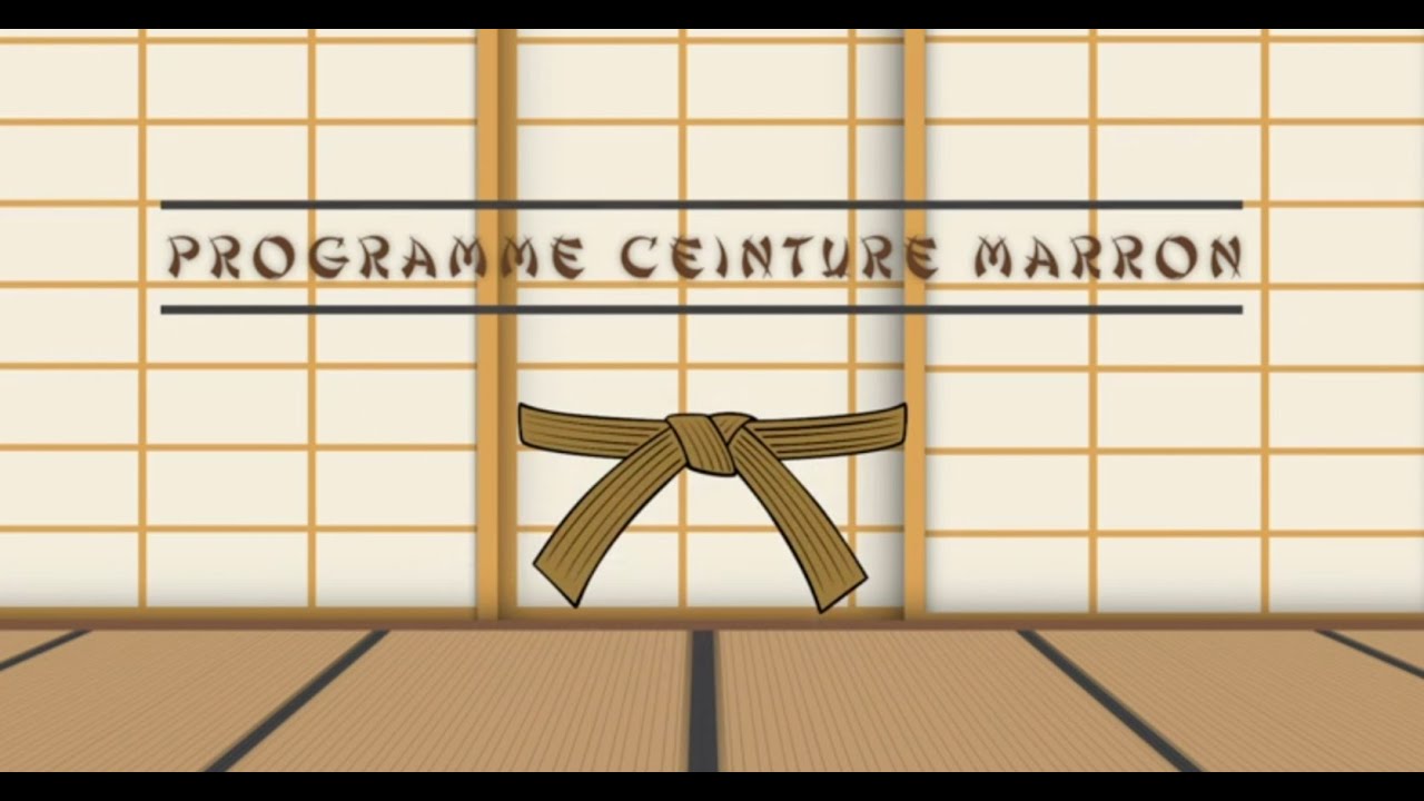 Ceinture MARRON - Programme du Passage de Grade Judo
