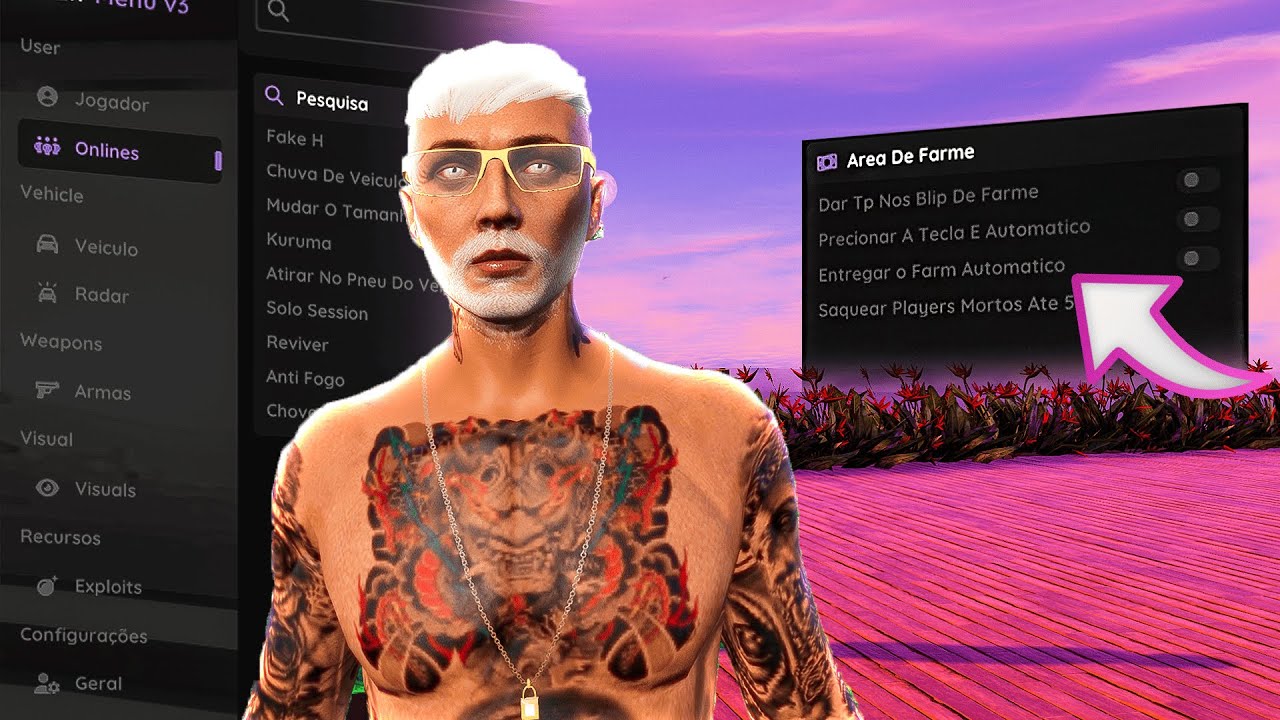 FIQUEI RICO USANDO MOD MENU NO FIVEM GTA RP - STAN MENU