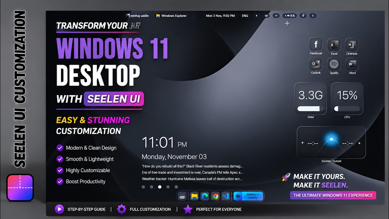 Transform Your Windows 11 Desktop with Seelen UI &ndash; Easy & Stunning Customization | @hellomurohan |