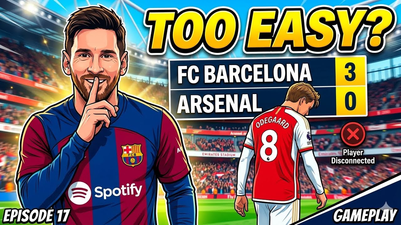 “BARCELONA 3-0 ARSENAL 😤 | Opponent Rage  Quit! Ep 17 🔥”#fcmobile #headtohead #gaming 