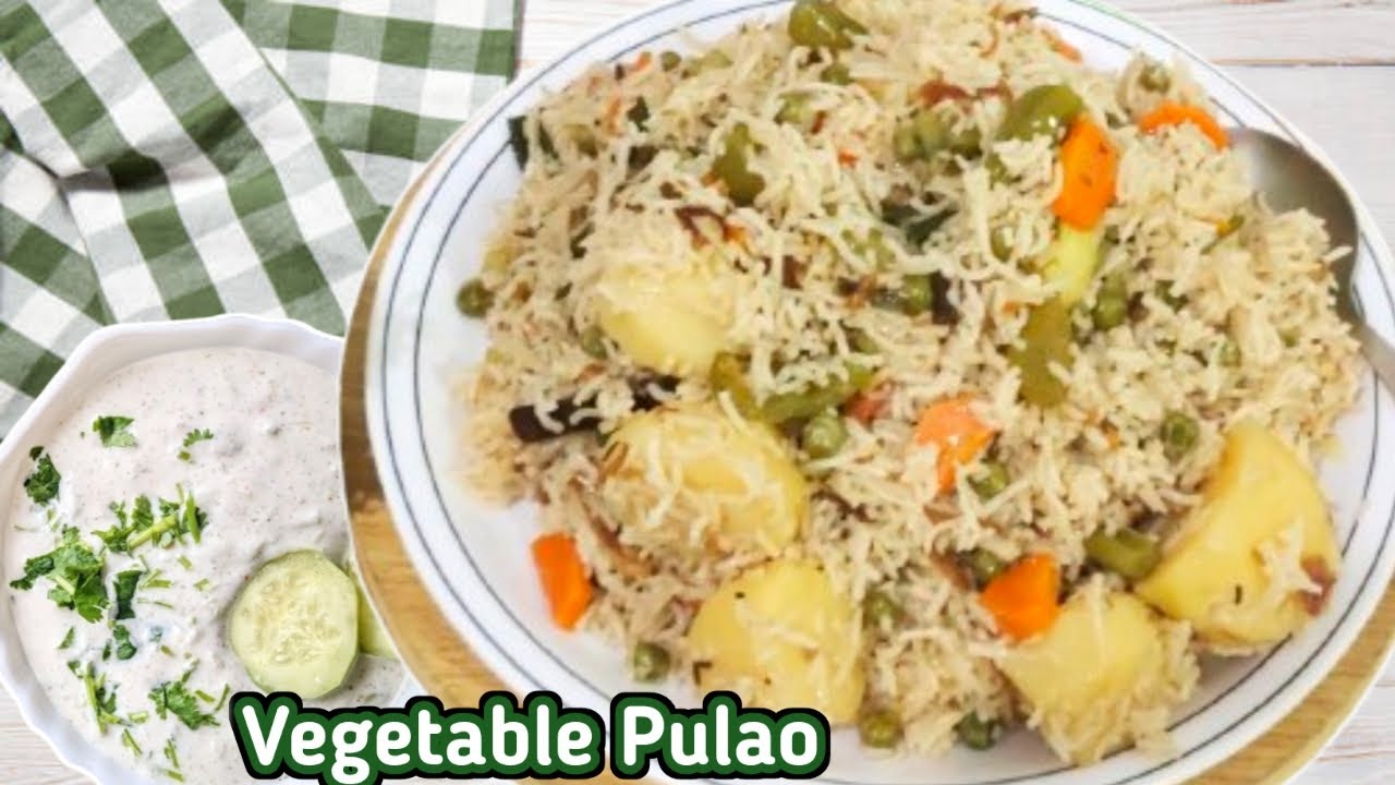 Tasty Vegetable Pulao Rice Recipe || Sabzi Pulao Rice || Vegetarian Rice Bowl  Yummy Traditional