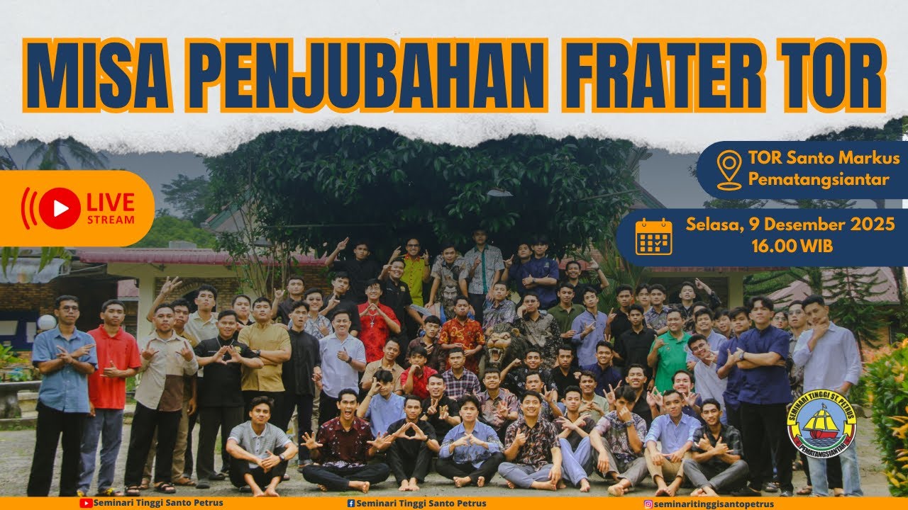 [LIVE] PENJUBAHAN FRATER TAHUN ORIENTASI ROHANI REGIO SUMATRA: TOR SANTO MARKUS PEMATANGSIANTAR