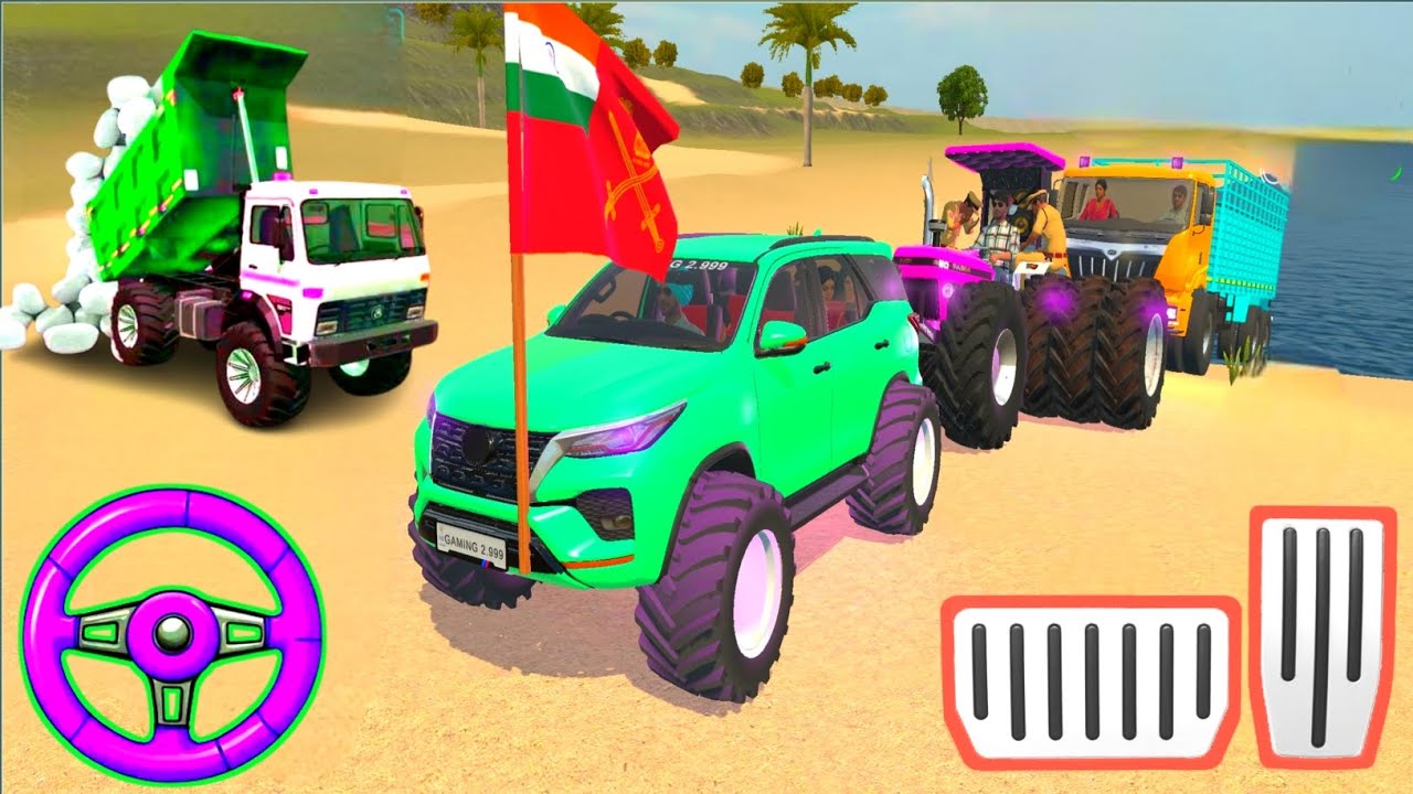 🔴Drive JCB and Uploading 🪨🏗Stone From Dumper🌋 Truck in Game #truck #jcb #tractor #dumper #games