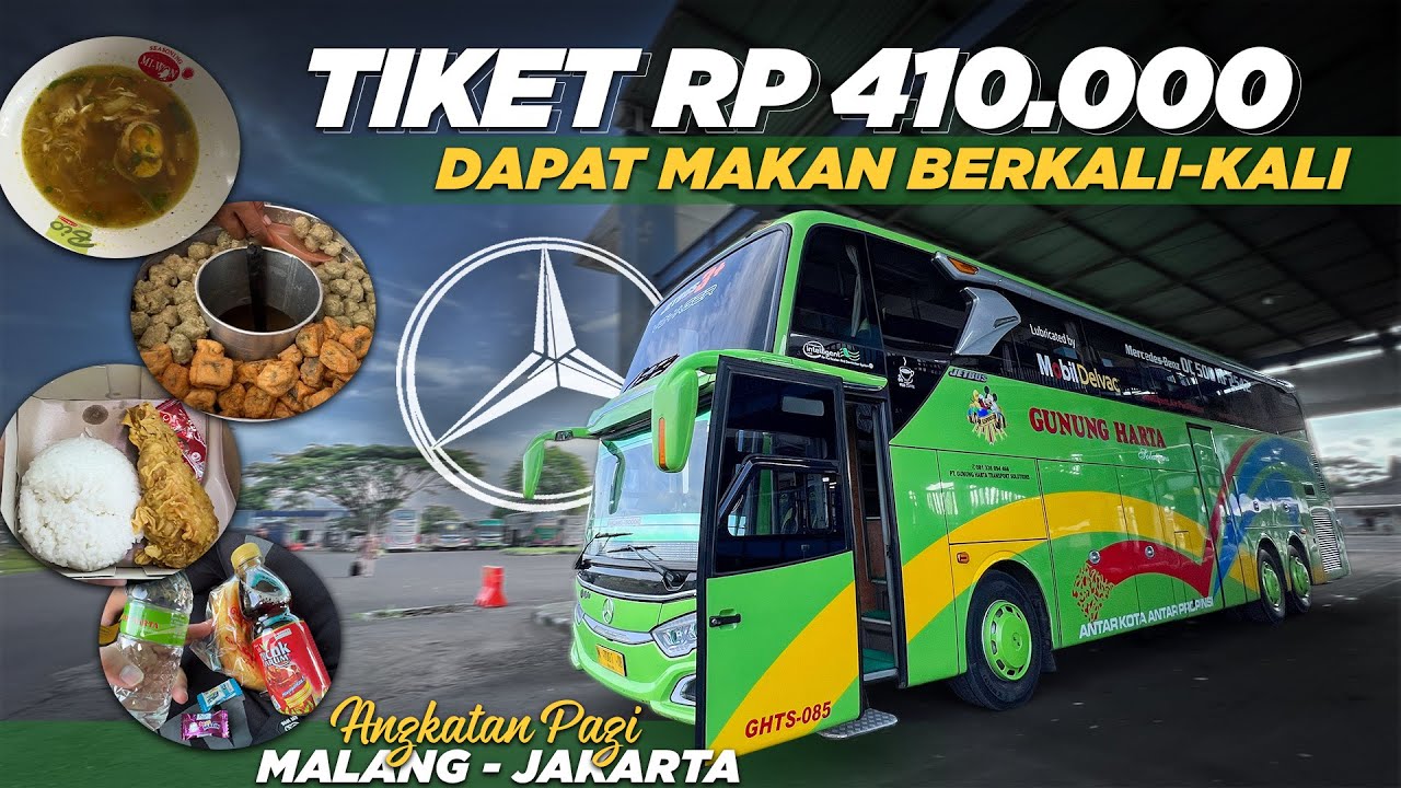 PENUMPANG GAK BOLEH KELAPARAN ‼️Trip Malang - Jakarta with Gunung Harta Berangkat Pagi Mercy 2542