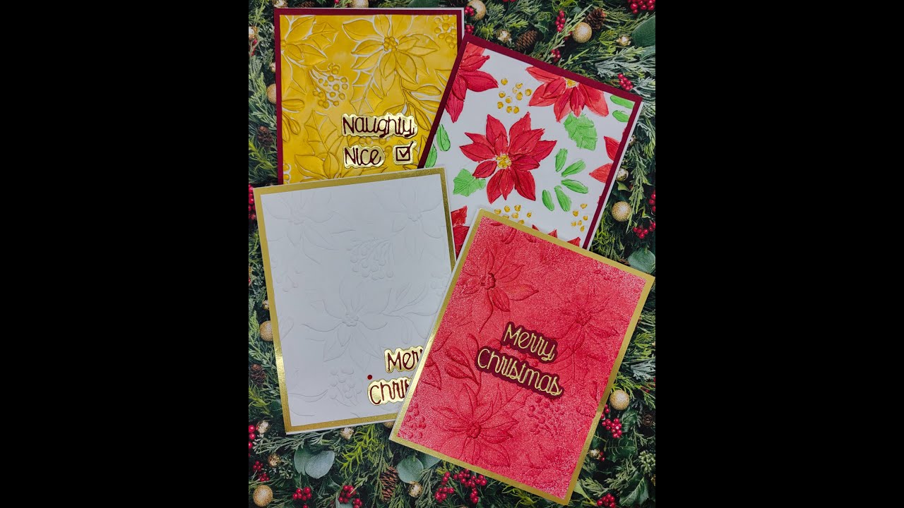 Scenic Poinsettia & Tinsel Time Sentiments by Spellbinders 