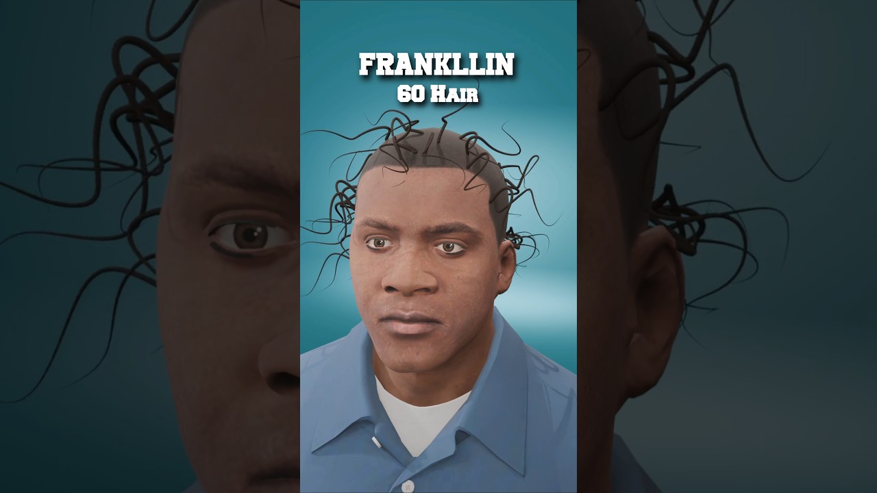 GTA-V Franklin With Hair #gta #franklin #blender #hair #gta5