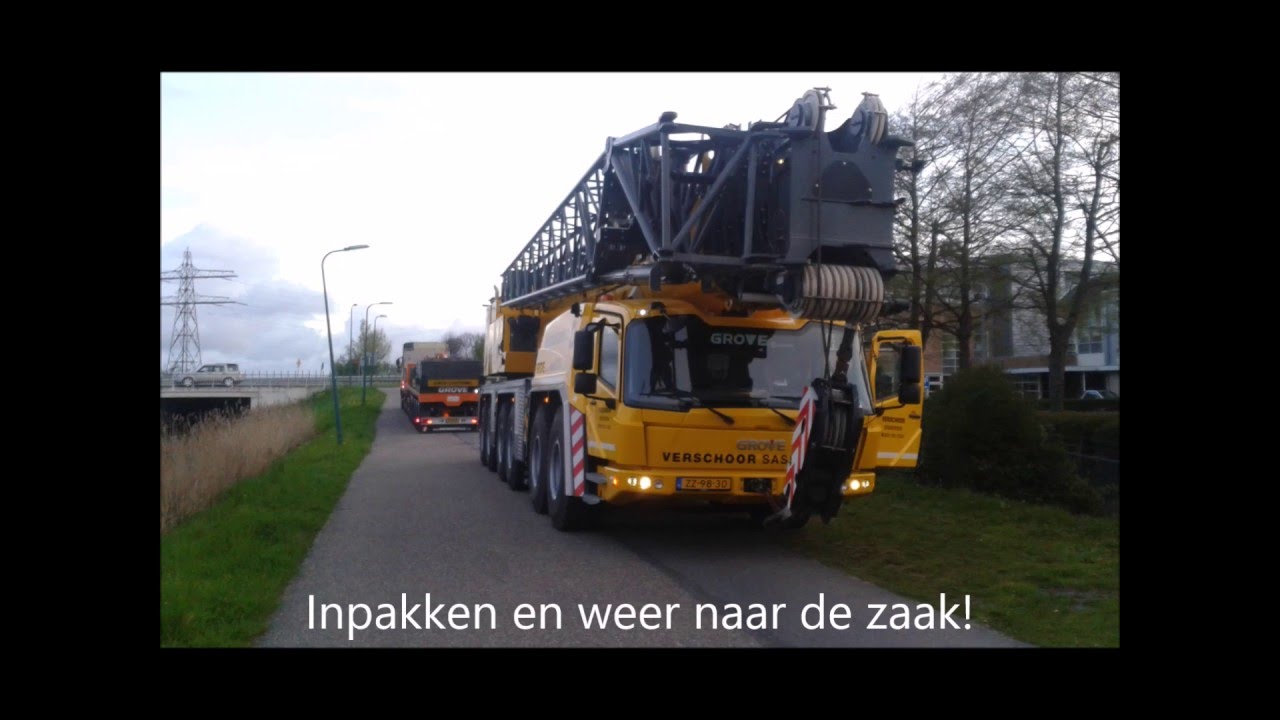 Grove GMK6300 laat boot te water