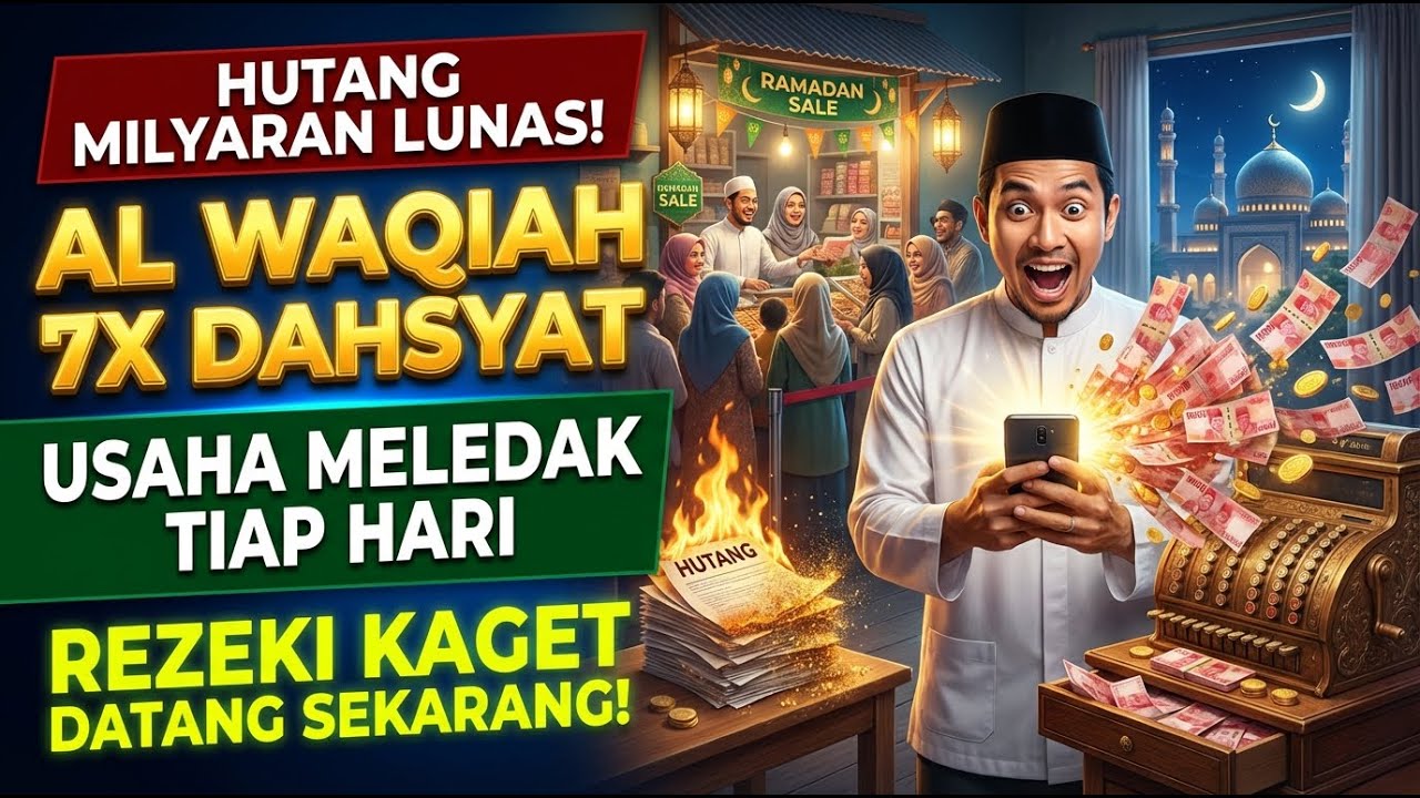 TERBUKTI LUNAS! Dzikir Al Waqiah 7x Penarik Rezeki Bebas Hutang Puasa