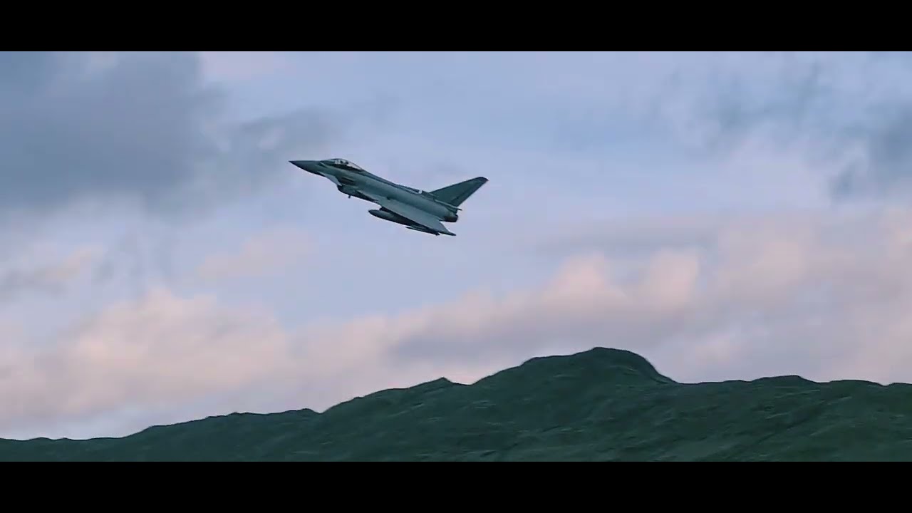 LFA17, 4 X f15's and Typhoon ZK337 low passes Ambleside, Todd Cragg