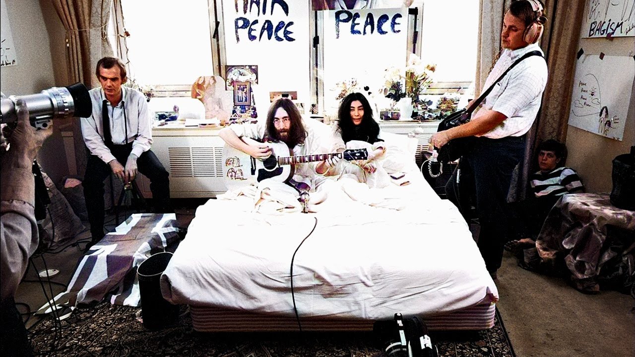John Lennon Filming 'Give Peace a Chance' (1969)