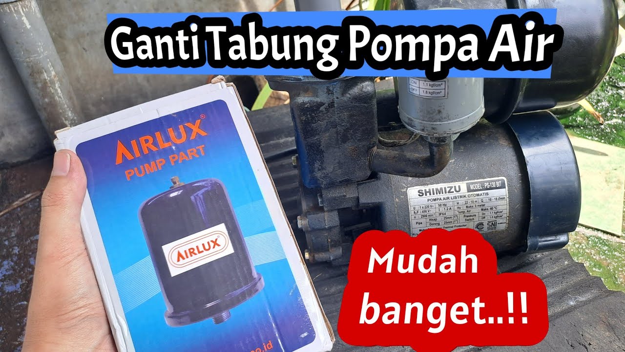 Ganti Tabung Pompa Air yang bocor Shimizu PS 130 #Shimizu #PompaAir #pompa #mesinair #sanyo