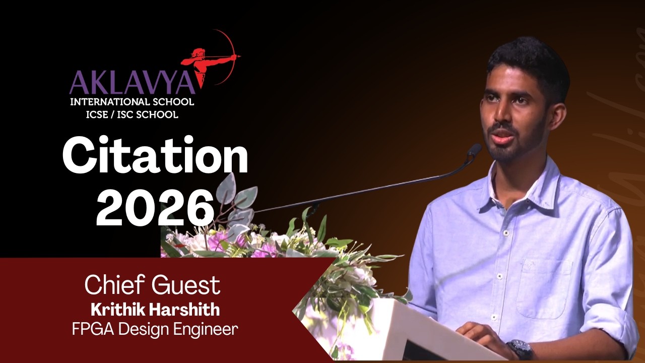 CITATION 2026 | Chief Guest | Krithik Harshithi | Aklavya International School