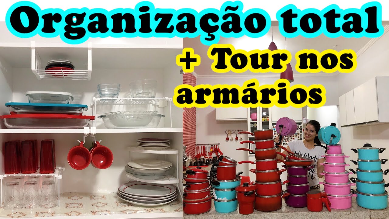 🔥COMO FAZER FAXINA COMPLETA E ORGANIZAÇÃO DETALHADA NOS ARMÁRIOS DA COZINHA