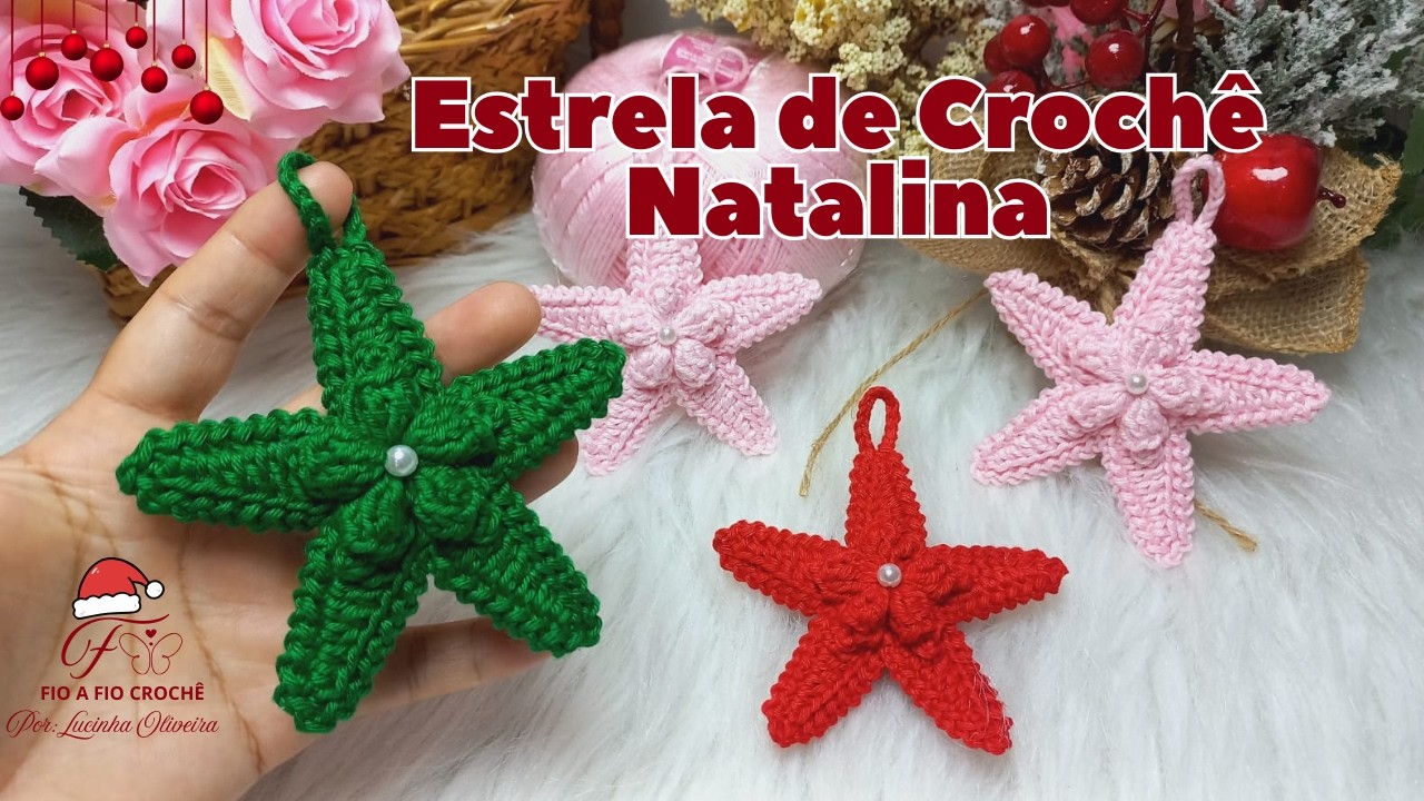 Estrela de Crochê Natalina – Passo a Passo Fácil e Rápido