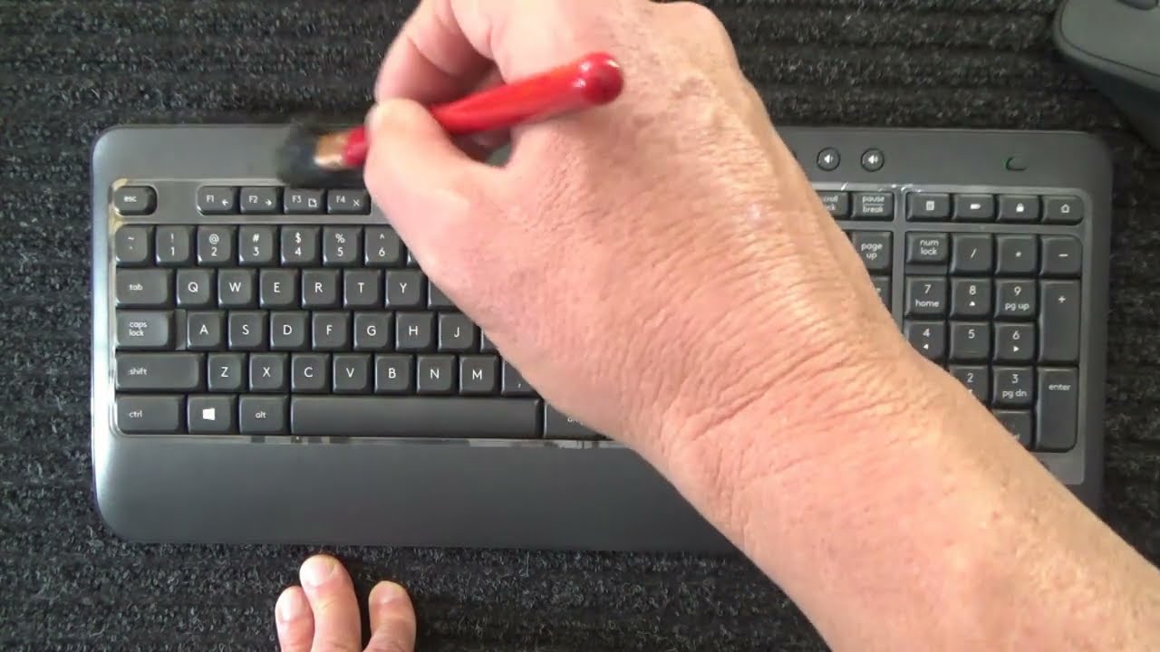 ASMR - Keyboard With a Brush Clean - Australian Accent - Chewing Gum & Discussing in a Quiet Whisper