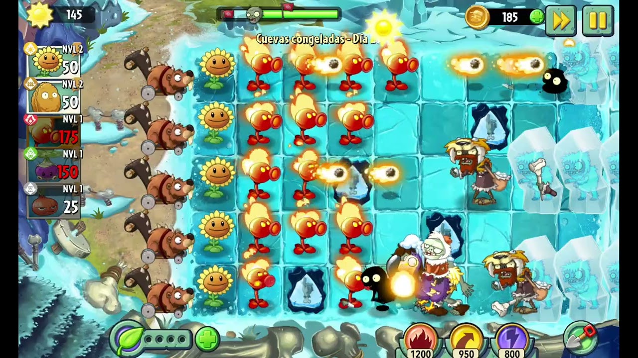 CUEVAS CONGELADAS 🥶 DIA 29 [ JUGANDO PLANTAS vs ZOMBIES 2 ]