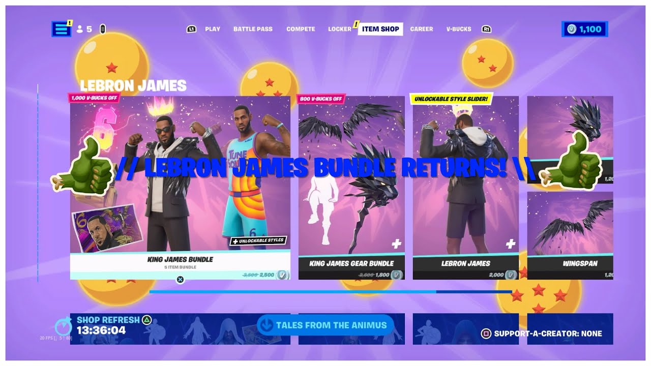 Fortnite February 11th Item Shop! // LEBRON JAMES RETURNS! \\