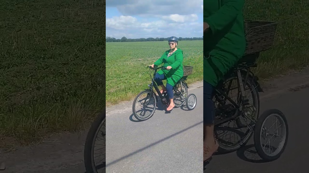 ⁣Mit den Stützrädern Double Twelve von Swinging Wheels in Niedersachsen im Urlaub!