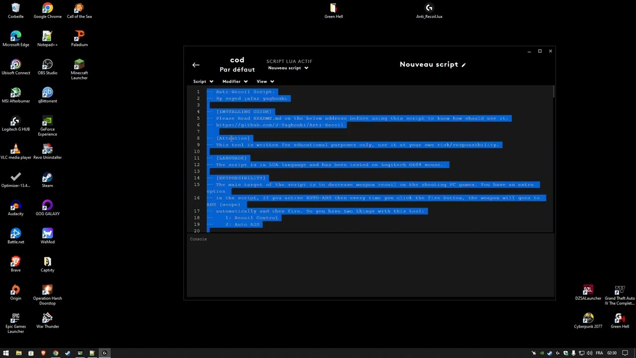 Fix Script Import LOGITECH G HUB simply