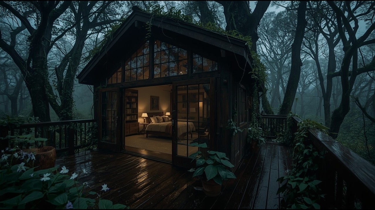 Midnight Rain in the Deep Woods 🌧 | Natural Sleep Sounds