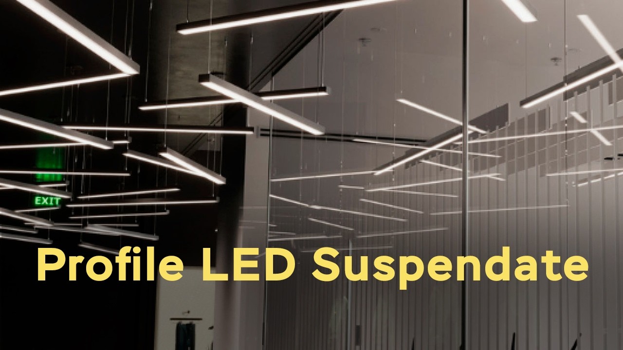 Profil LED Suspendat pentru proiecte arhitecturale premium | Dimensiuni mari, impact real