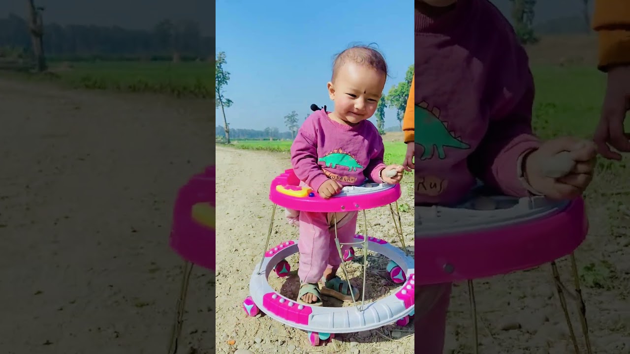 Baby noob driving skill😂 