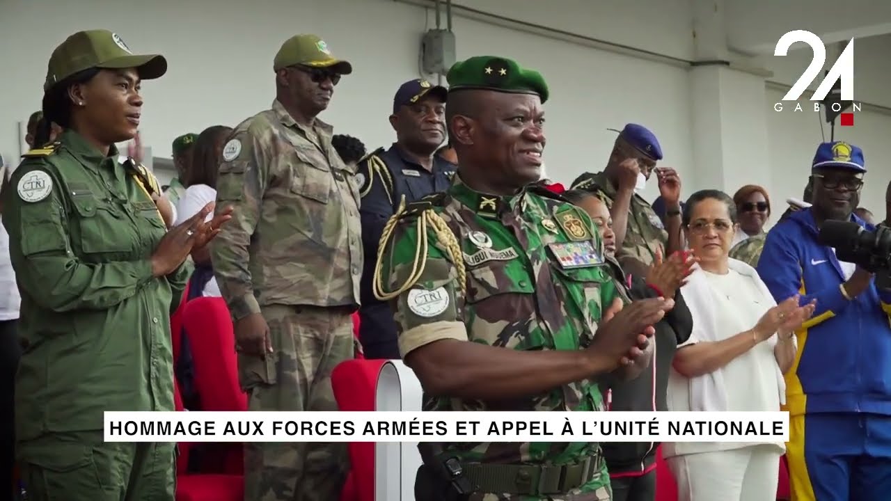 GABON : HOMMAGE AUX FORCES ARMÉES AU STADE D'ANGONDJÉ