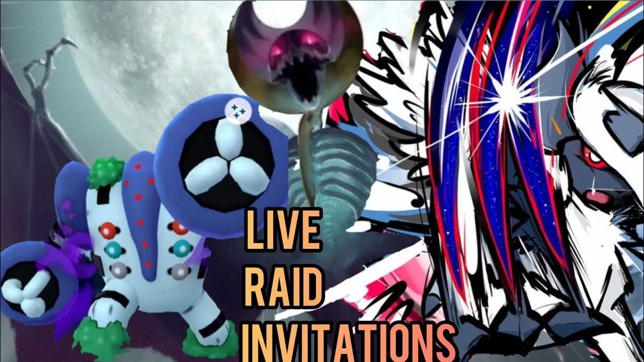 Live Raid invitations of Lunala, Mega absol,Shadow Regigigas #pokemongo#live