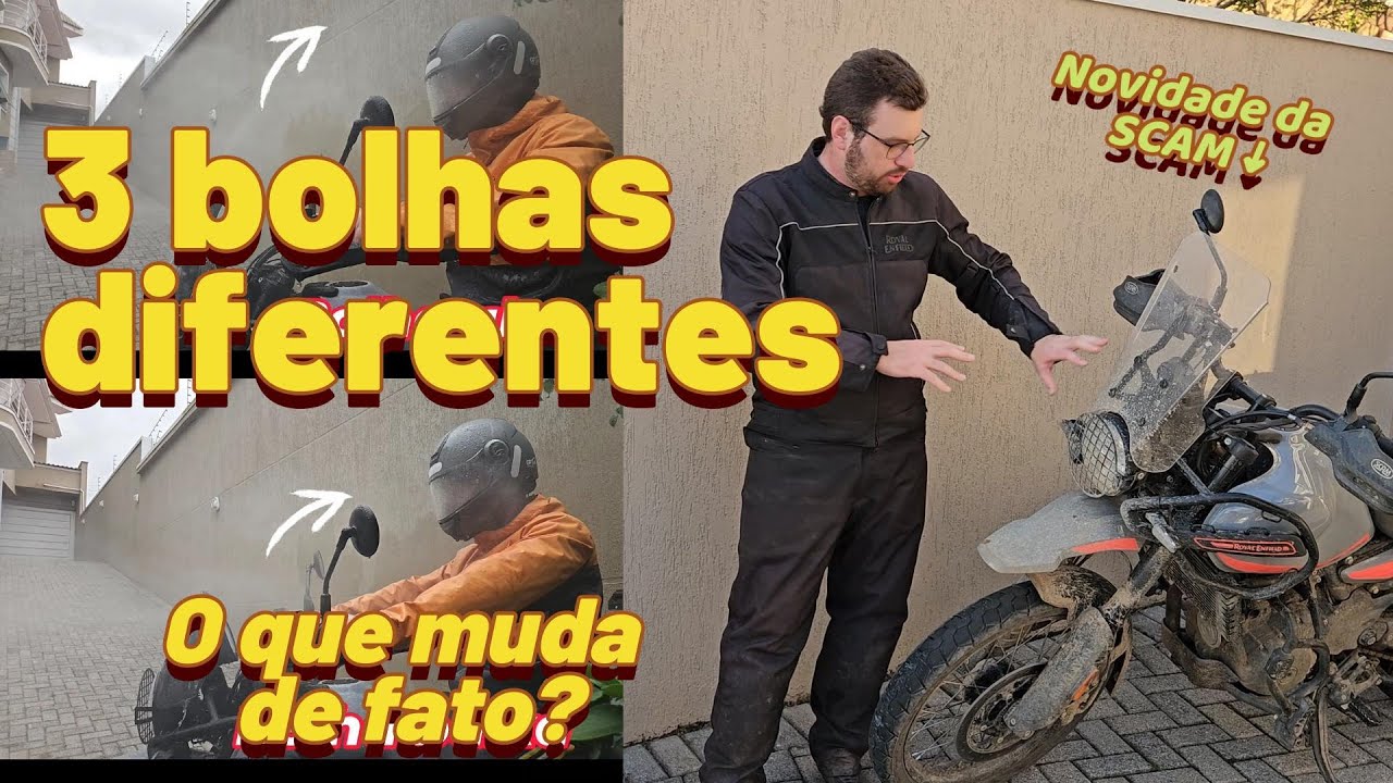 Bolha GRANDE, MÉDIA E PEQUENA - Comparativo e teste prático na Himalayan 450