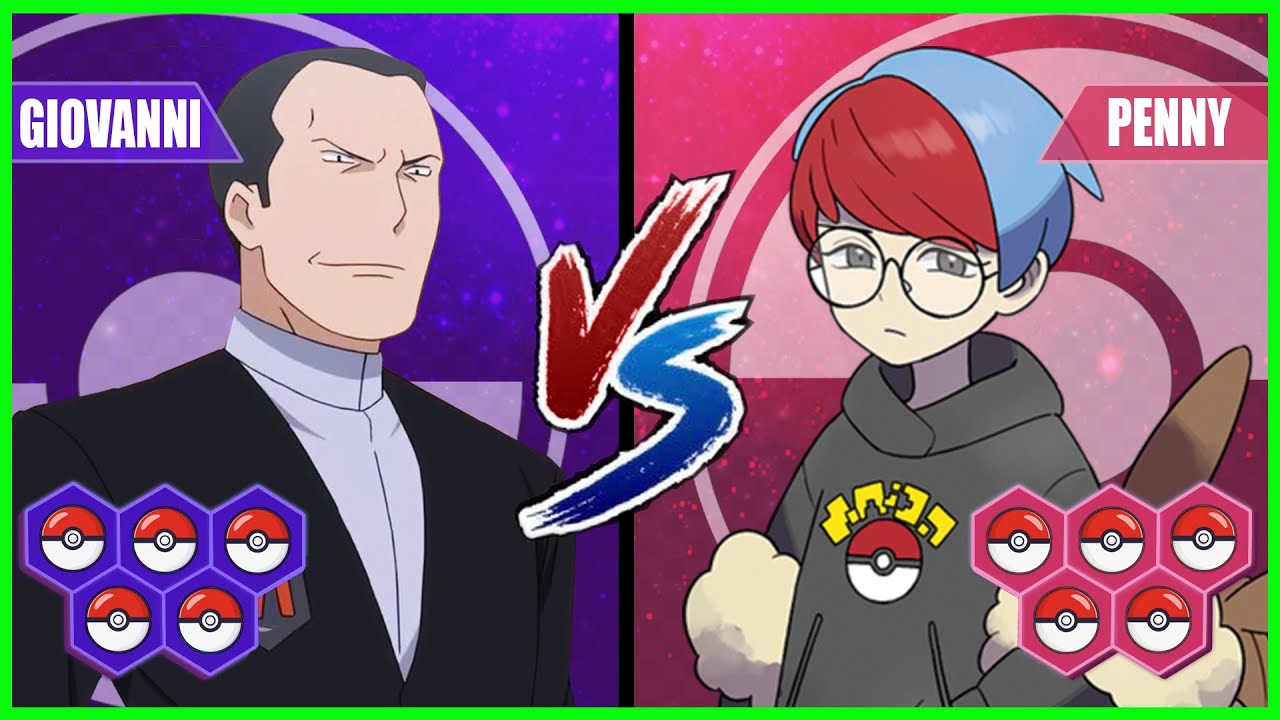 Pokemon Battle Pedia: Giovanni Vs Penny (Team Rocket Vs Team Star)