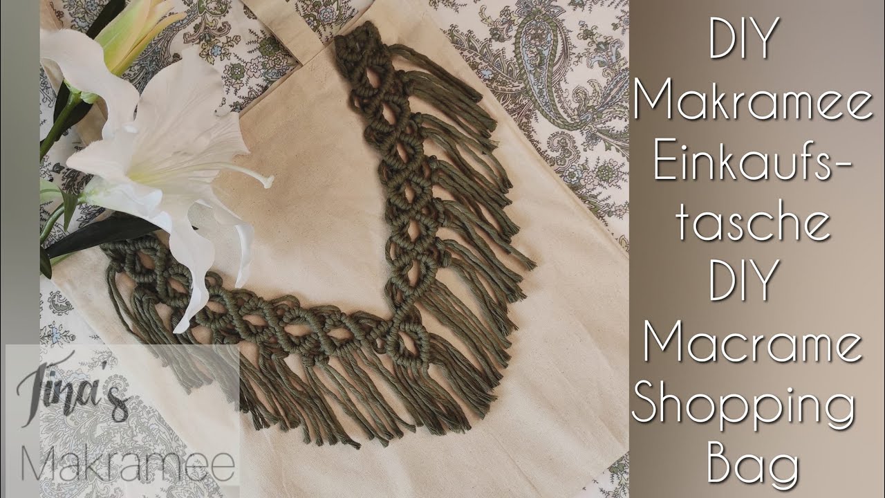 DIY Makramee Einkaufstasche ) DIY Macrame Shopping Bag