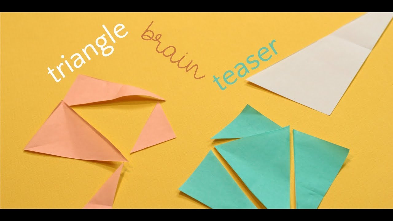 Brain Teaser! How to Make a Triangle to Square Paper Puzzle